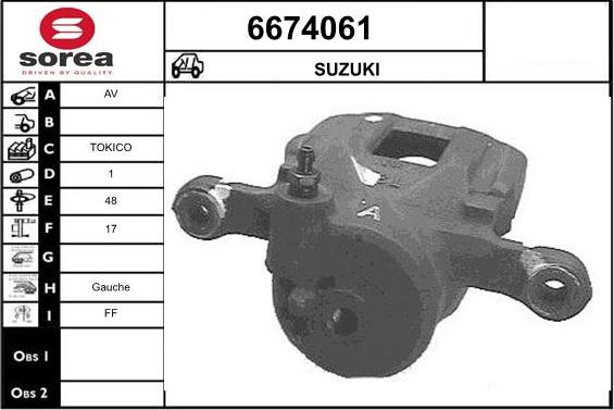 STARTCAR 6674061 - Тормозной суппорт autospares.lv