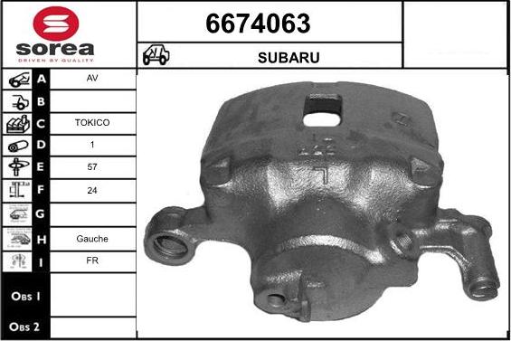 STARTCAR 6674063 - Тормозной суппорт autospares.lv