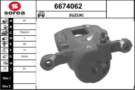 STARTCAR 6674062 - Тормозной суппорт autospares.lv