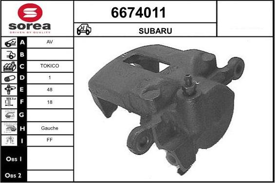 STARTCAR 6674011 - Тормозной суппорт autospares.lv