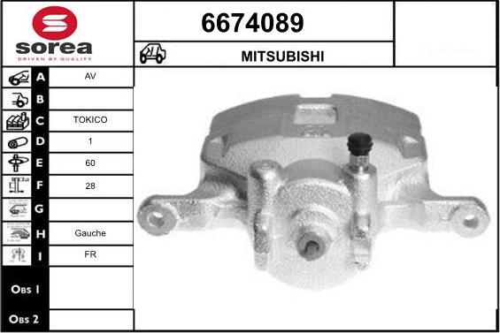 STARTCAR 6674089 - Тормозной суппорт autospares.lv