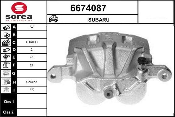 STARTCAR 6674087 - Тормозной суппорт autospares.lv