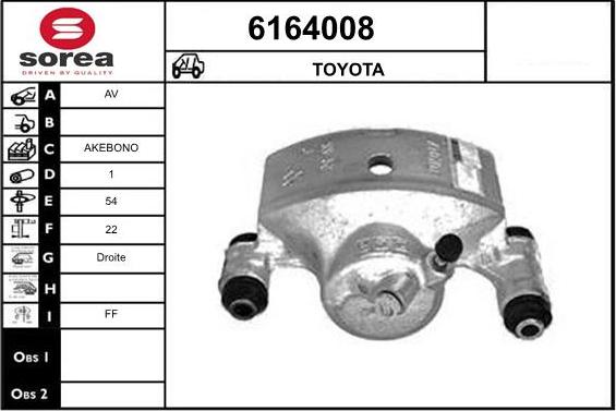 STARTCAR 6164008 - Тормозной суппорт autospares.lv