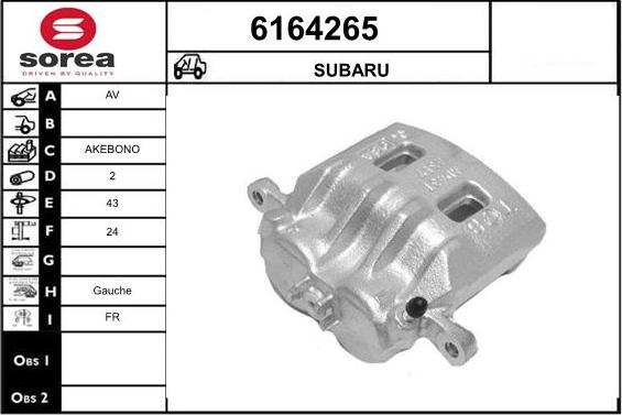 STARTCAR 6164265 - Тормозной суппорт autospares.lv