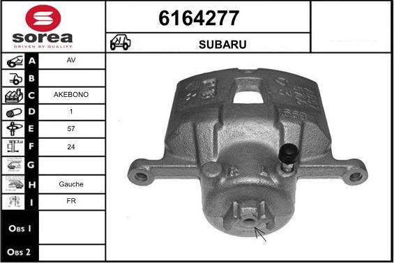 STARTCAR 6164277 - Тормозной суппорт autospares.lv