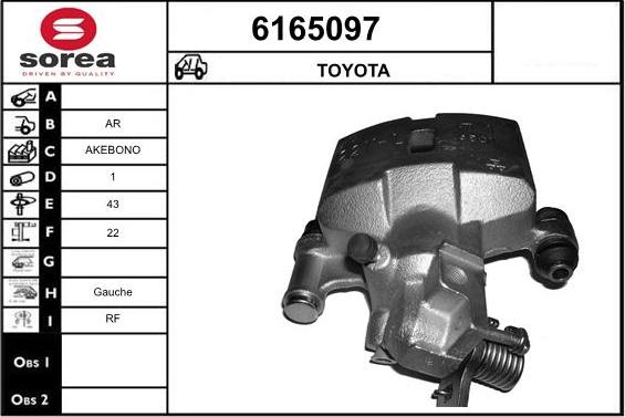 STARTCAR 6165097 - Тормозной суппорт autospares.lv