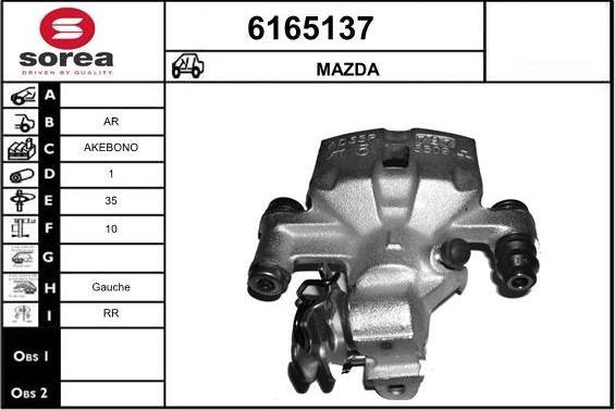 STARTCAR 6165137 - Тормозной суппорт autospares.lv