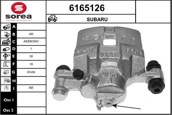 STARTCAR 6165126 - Тормозной суппорт autospares.lv