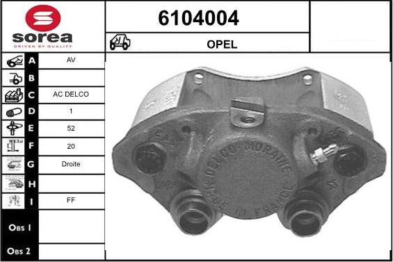 STARTCAR 6104004 - Тормозной суппорт autospares.lv