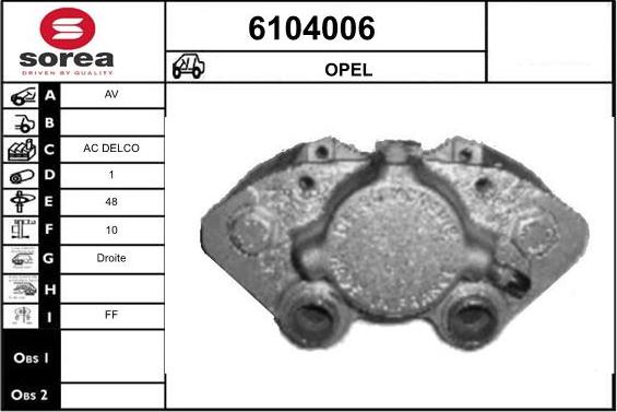 STARTCAR 6104006 - Тормозной суппорт autospares.lv