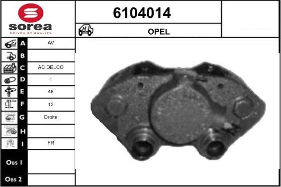 STARTCAR 6104014 - Тормозной суппорт autospares.lv