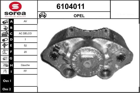 STARTCAR 6104011 - Тормозной суппорт autospares.lv