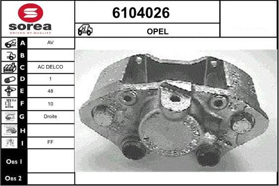 STARTCAR 6104026 - Тормозной суппорт autospares.lv