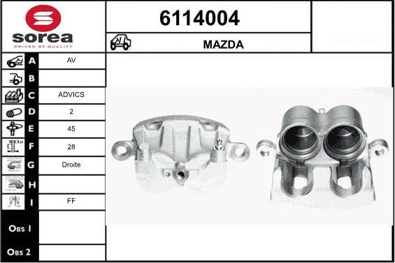 STARTCAR 6114004 - Тормозной суппорт autospares.lv