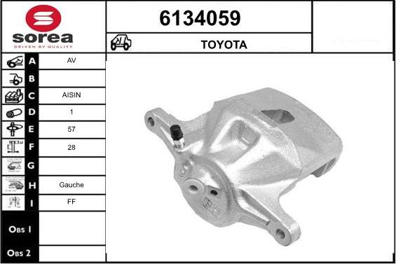 STARTCAR 6134059 - Тормозной суппорт autospares.lv