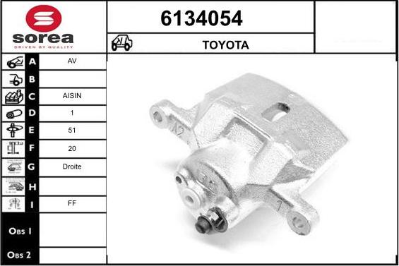 STARTCAR 6134054 - Тормозной суппорт autospares.lv