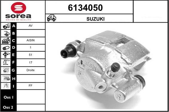 STARTCAR 6134050 - Тормозной суппорт autospares.lv