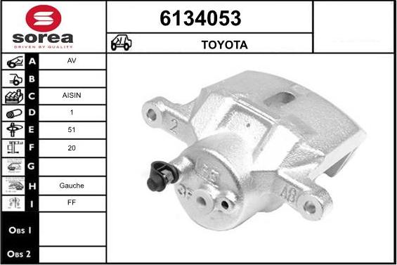 STARTCAR 6134053 - Тормозной суппорт autospares.lv