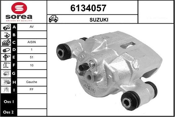 STARTCAR 6134057 - Тормозной суппорт autospares.lv