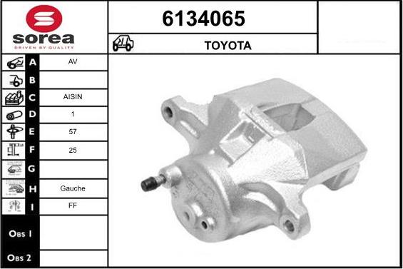 STARTCAR 6134065 - Тормозной суппорт autospares.lv