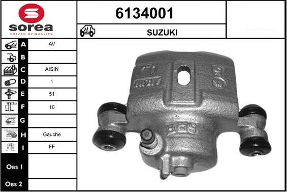 STARTCAR 6134001 - Тормозной суппорт autospares.lv