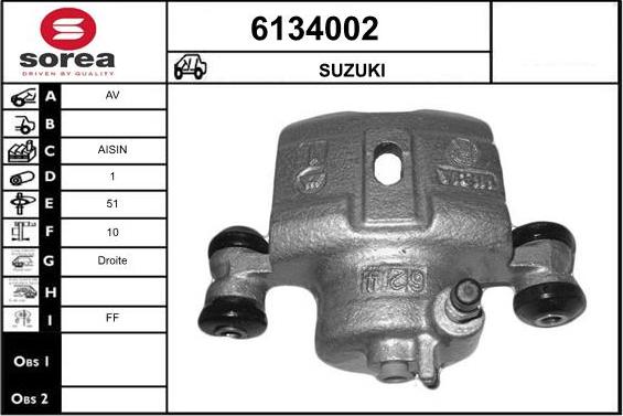 STARTCAR 6134002 - Тормозной суппорт autospares.lv