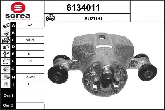 STARTCAR 6134011 - Тормозной суппорт autospares.lv