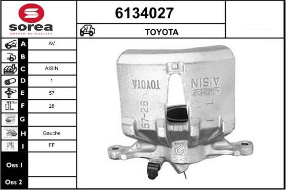 STARTCAR 6134027 - Тормозной суппорт autospares.lv