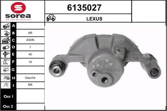 STARTCAR 6135027 - Тормозной суппорт autospares.lv