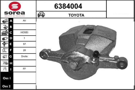 STARTCAR 6384004 - Тормозной суппорт autospares.lv