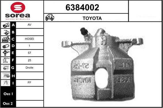 STARTCAR 6384002 - Тормозной суппорт autospares.lv