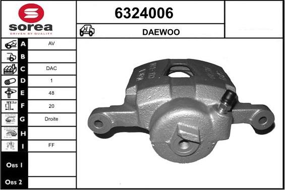 STARTCAR 6324006 - Тормозной суппорт autospares.lv