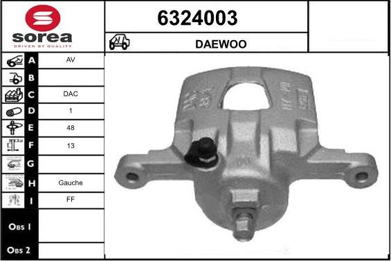 STARTCAR 6324003 - Тормозной суппорт autospares.lv