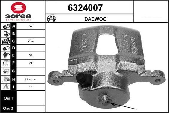 STARTCAR 6324007 - Тормозной суппорт autospares.lv