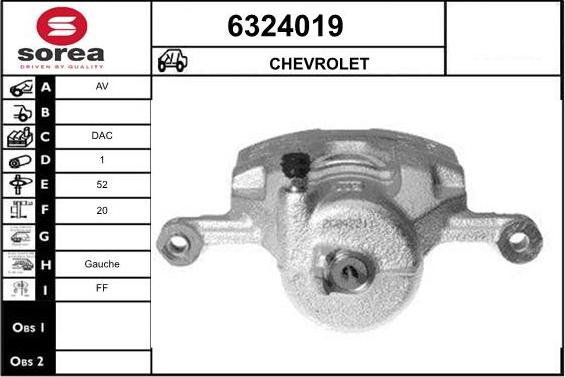 STARTCAR 6324019 - Тормозной суппорт autospares.lv