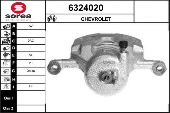 STARTCAR 6324020 - Тормозной суппорт autospares.lv