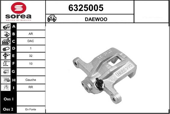 STARTCAR 6325005 - Тормозной суппорт autospares.lv