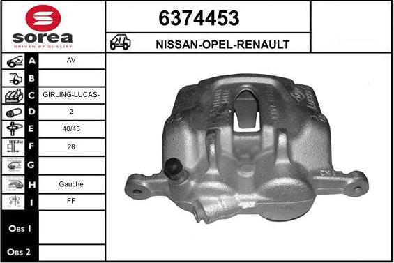 STARTCAR 6374453 - Тормозной суппорт autospares.lv