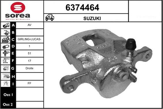 STARTCAR 6374464 - Тормозной суппорт autospares.lv