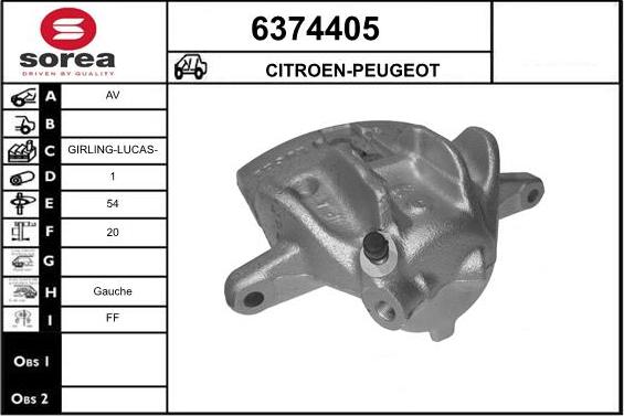 STARTCAR 6374405 - Тормозной суппорт autospares.lv