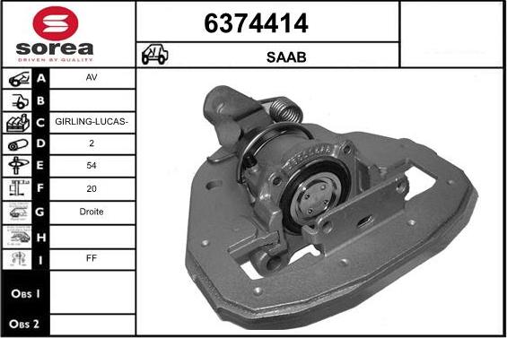 STARTCAR 6374414 - Тормозной суппорт autospares.lv