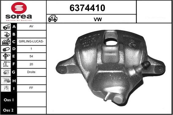 STARTCAR 6374410 - Тормозной суппорт autospares.lv