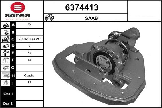 STARTCAR 6374413 - Тормозной суппорт autospares.lv