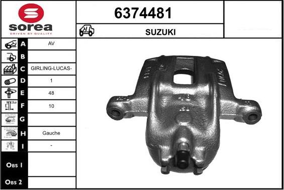 STARTCAR 6374481 - Тормозной суппорт autospares.lv