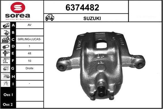 STARTCAR 6374482 - Тормозной суппорт autospares.lv