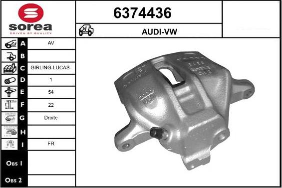 STARTCAR 6374436 - Тормозной суппорт autospares.lv