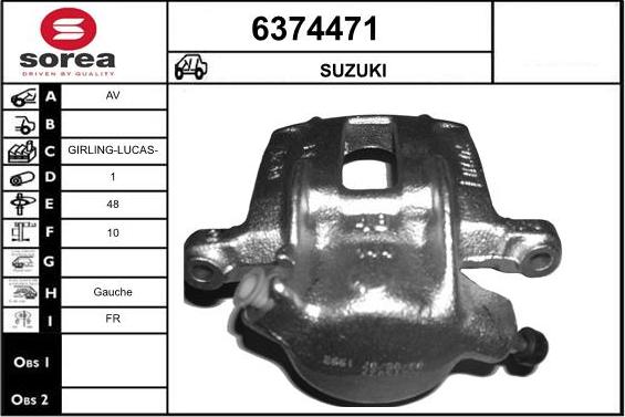 STARTCAR 6374471 - Тормозной суппорт autospares.lv