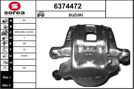 STARTCAR 6374472 - Тормозной суппорт autospares.lv