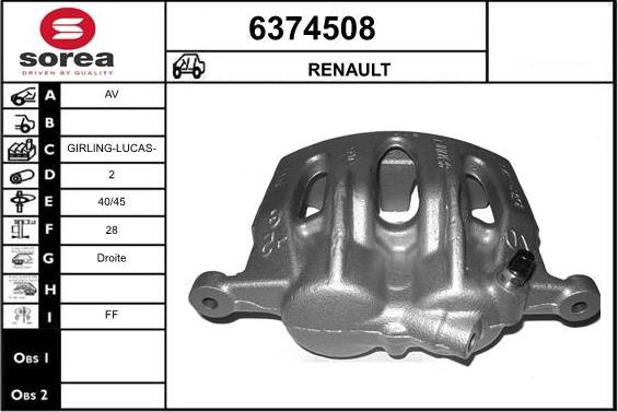 STARTCAR 6374508 - Тормозной суппорт autospares.lv