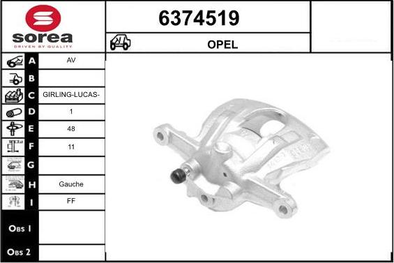 STARTCAR 6374519 - Тормозной суппорт autospares.lv